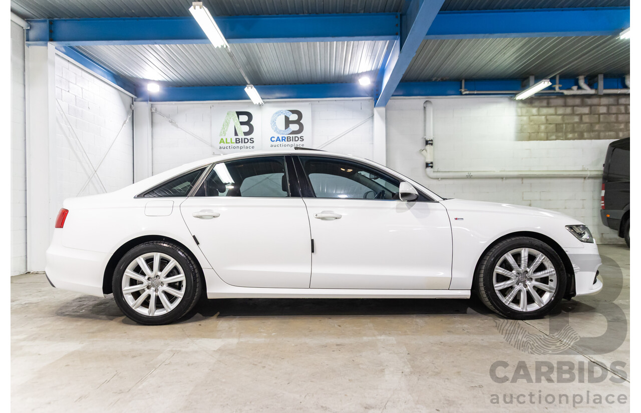 6/2012 Audi A6 S-Line 3.0 TDi Quattro 4GL 4d Sedan Ibis White Turbo Diesel V6 3.0L