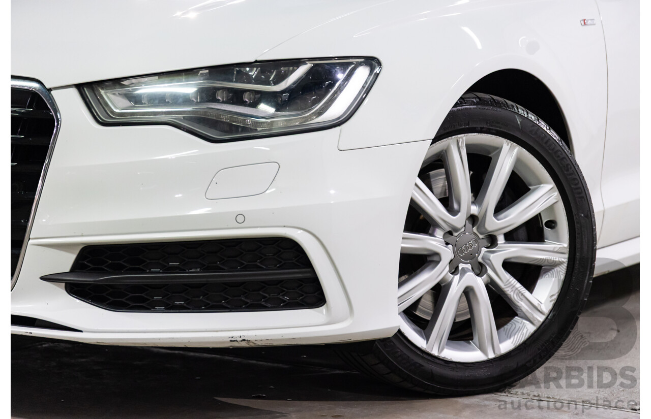 6/2012 Audi A6 S-Line 3.0 TDi Quattro 4GL 4d Sedan Ibis White Turbo Diesel V6 3.0L