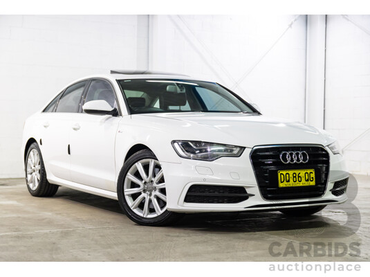 6/2012 Audi A6 S-Line 3.0 TDi Quattro 4GL 4d Sedan Ibis White Turbo Diesel V6 3.0L