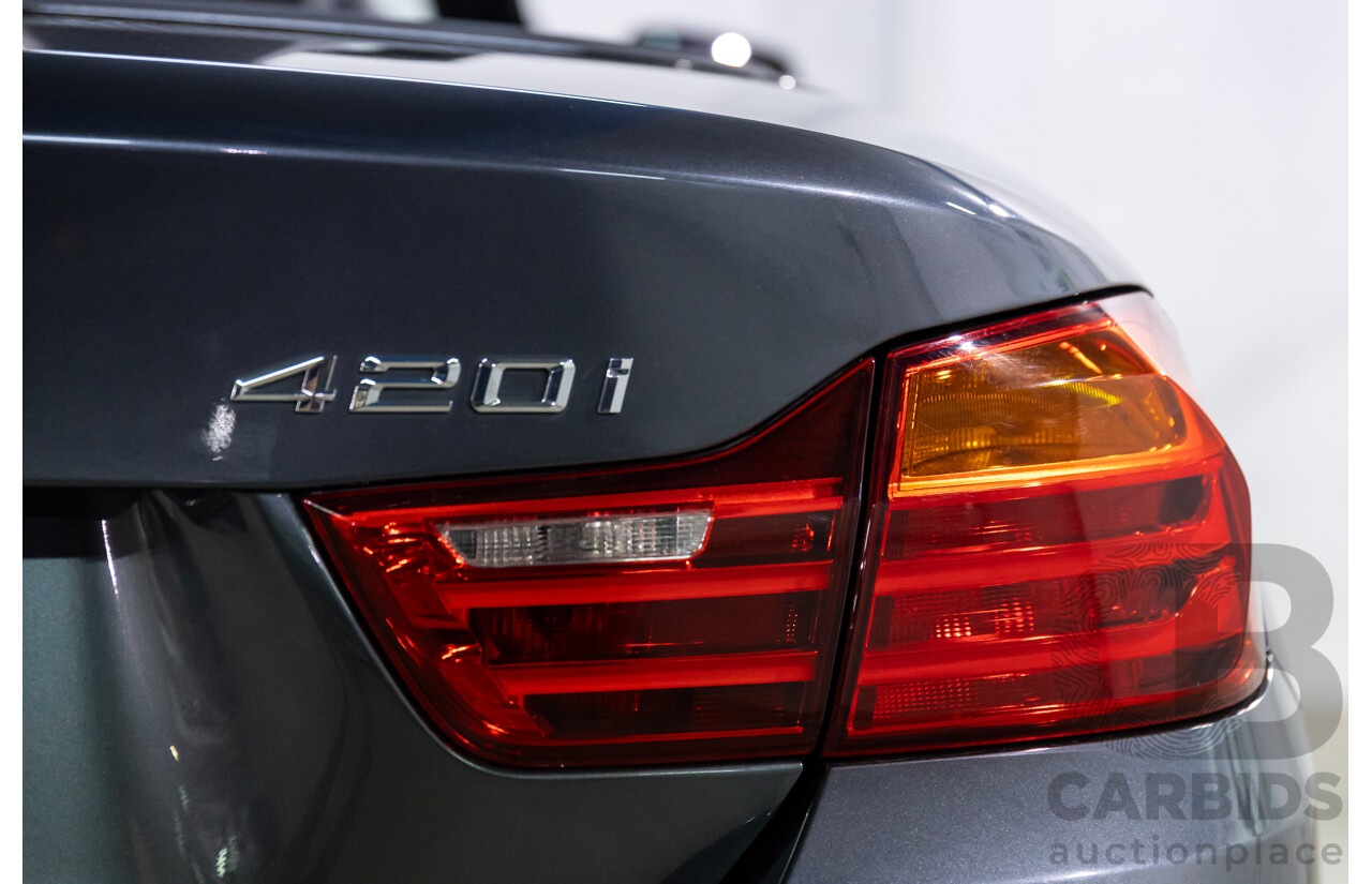 09/2015 BMW 420i M Sport (RWD) F33 MY15 2d Convertible Mineral Grey Metallic Turbo 2.0L