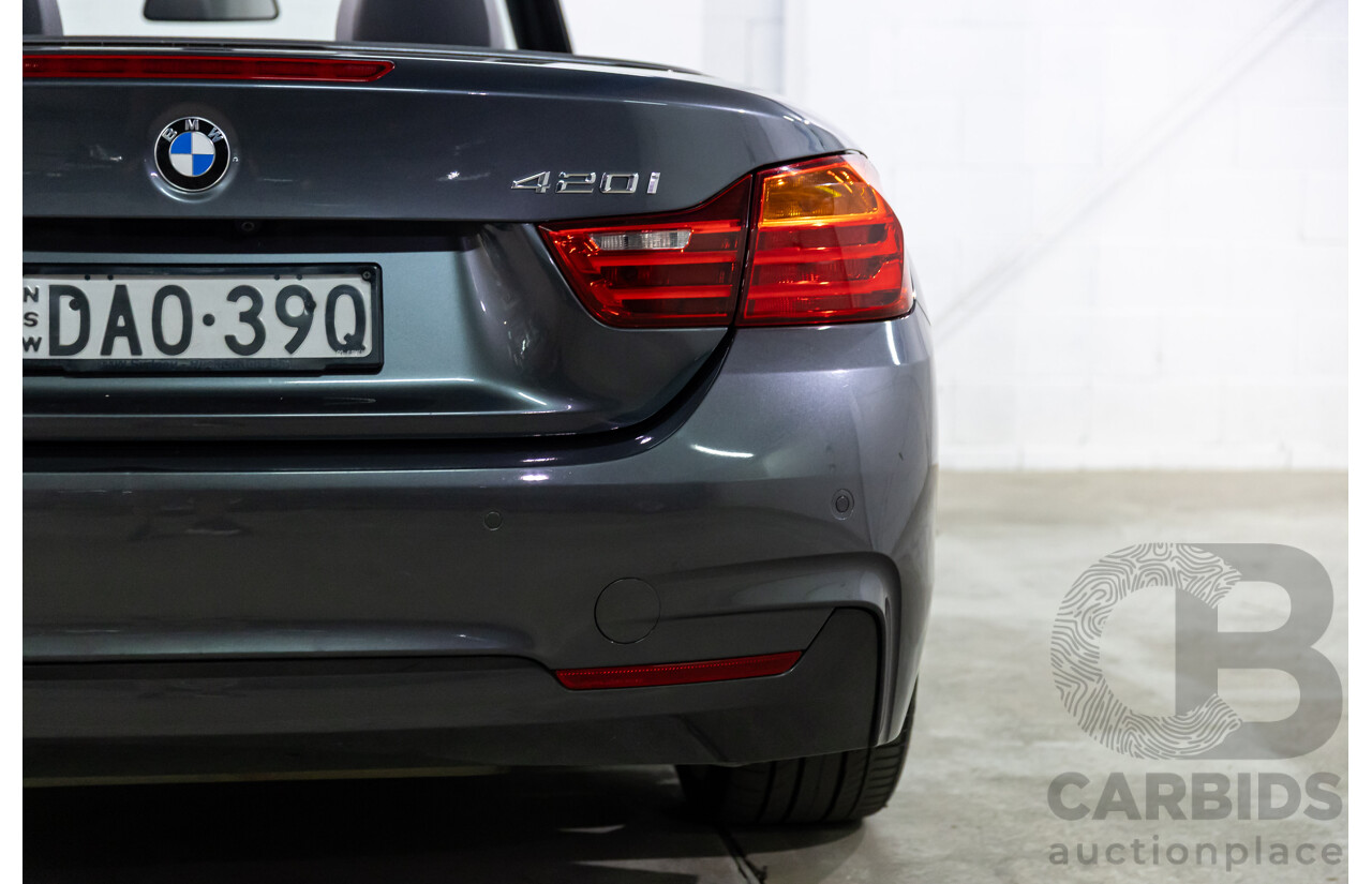 09/2015 BMW 420i M Sport (RWD) F33 MY15 2d Convertible Mineral Grey Metallic Turbo 2.0L