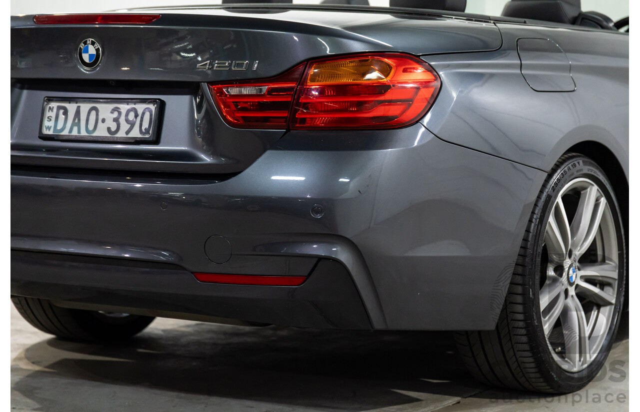 09/2015 BMW 420i M Sport (RWD) F33 MY15 2d Convertible Mineral Grey Metallic Turbo 2.0L
