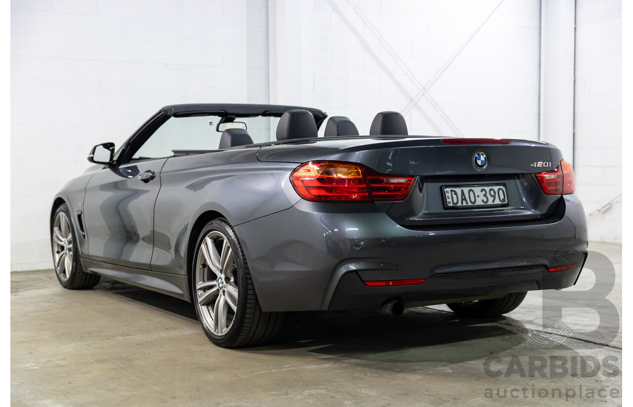 09/2015 BMW 420i M Sport (RWD) F33 MY15 2d Convertible Mineral Grey Metallic Turbo 2.0L