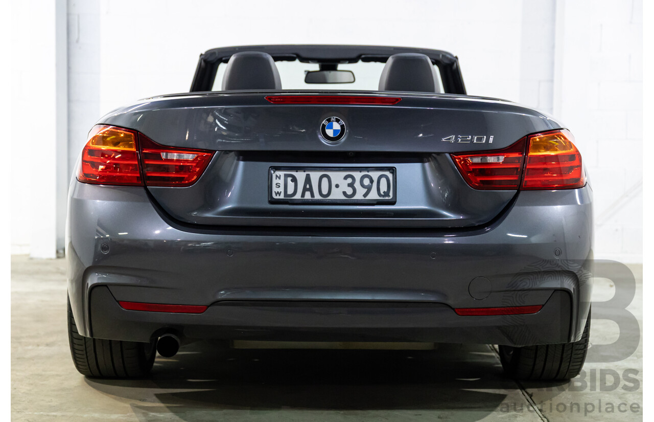 09/2015 BMW 420i M Sport (RWD) F33 MY15 2d Convertible Mineral Grey Metallic Turbo 2.0L