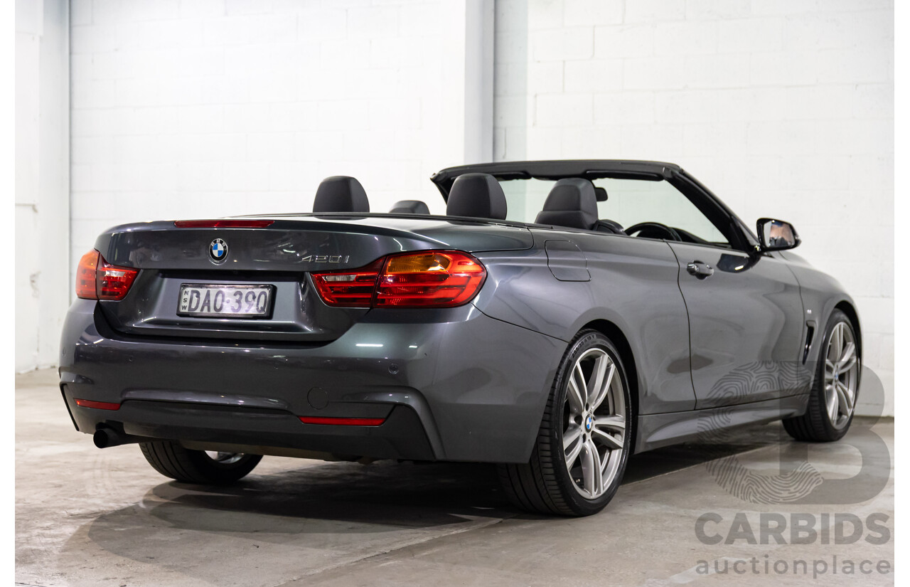 09/2015 BMW 420i M Sport (RWD) F33 MY15 2d Convertible Mineral Grey Metallic Turbo 2.0L