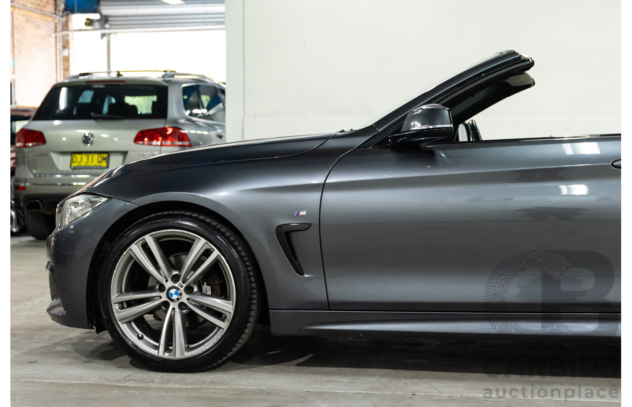 09/2015 BMW 420i M Sport (RWD) F33 MY15 2d Convertible Mineral Grey Metallic Turbo 2.0L