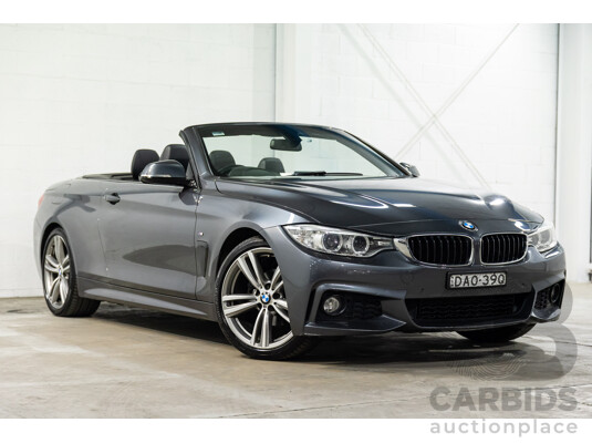 09/2015 BMW 420i M Sport (RWD) F33 MY15 2d Convertible Mineral Grey Metallic Turbo 2.0L