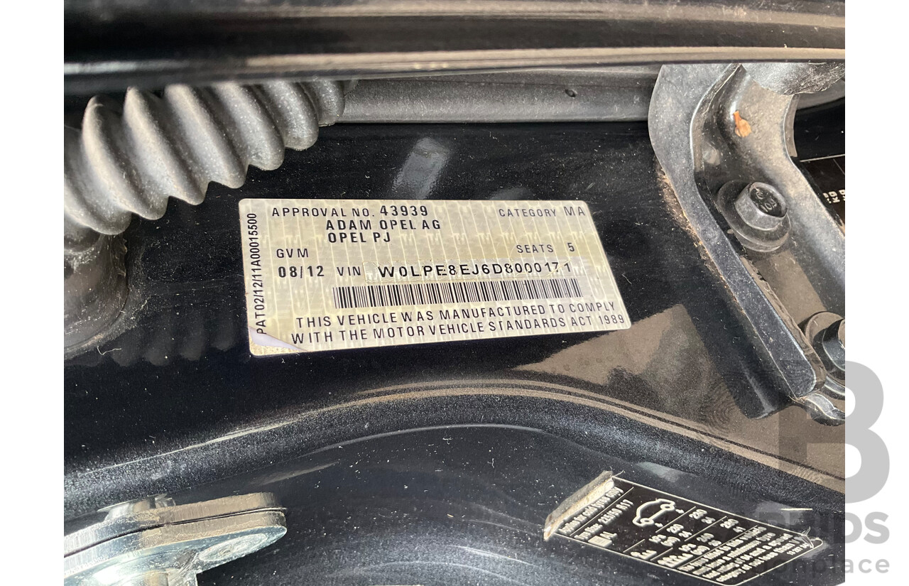 8/2012 Opel Astra 1.6 Select Sports Tourer PJ 4d Wagon Carbon Flash Metallic Turbo 1.6L