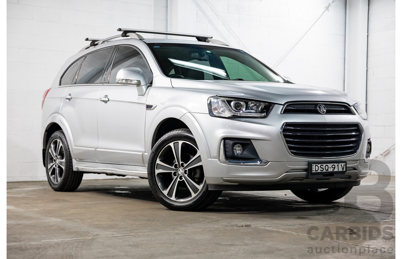 09/2017 Holden Captiva 7 LTZ (AWD) AWD CG MY18 4D Wagon Nitrate Silver Metallic Turbo Diesel 2.2L - 7 Seater