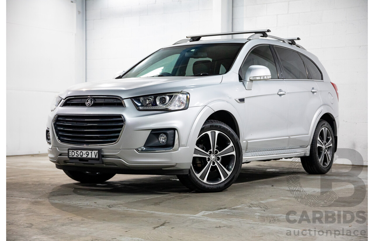 09/2017 Holden Captiva 7 LTZ (AWD) AWD CG MY18 4D Wagon Nitrate Silver Metallic Turbo Diesel 2.2L - 7 Seater