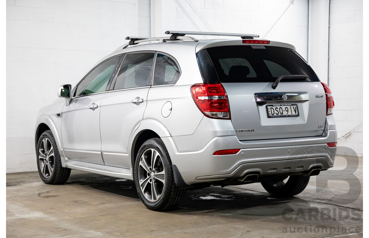 09/2017 Holden Captiva 7 LTZ (AWD) AWD CG MY18 4D Wagon Nitrate Silver Metallic Turbo Diesel 2.2L - 7 Seater