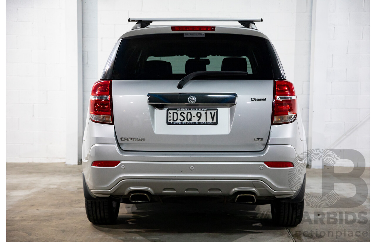 09/2017 Holden Captiva 7 LTZ (AWD) AWD CG MY18 4D Wagon Nitrate Silver Metallic Turbo Diesel 2.2L - 7 Seater