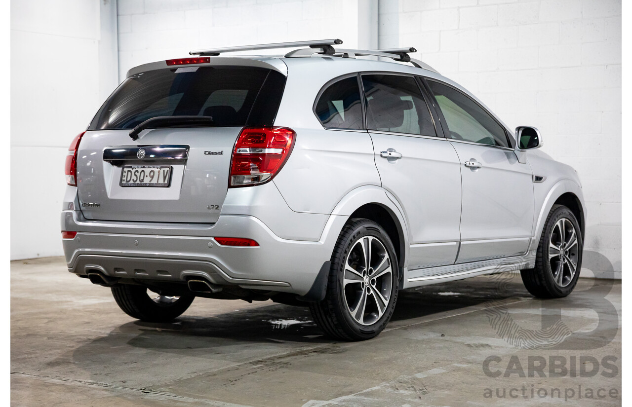 09/2017 Holden Captiva 7 LTZ (AWD) AWD CG MY18 4D Wagon Nitrate Silver Metallic Turbo Diesel 2.2L - 7 Seater