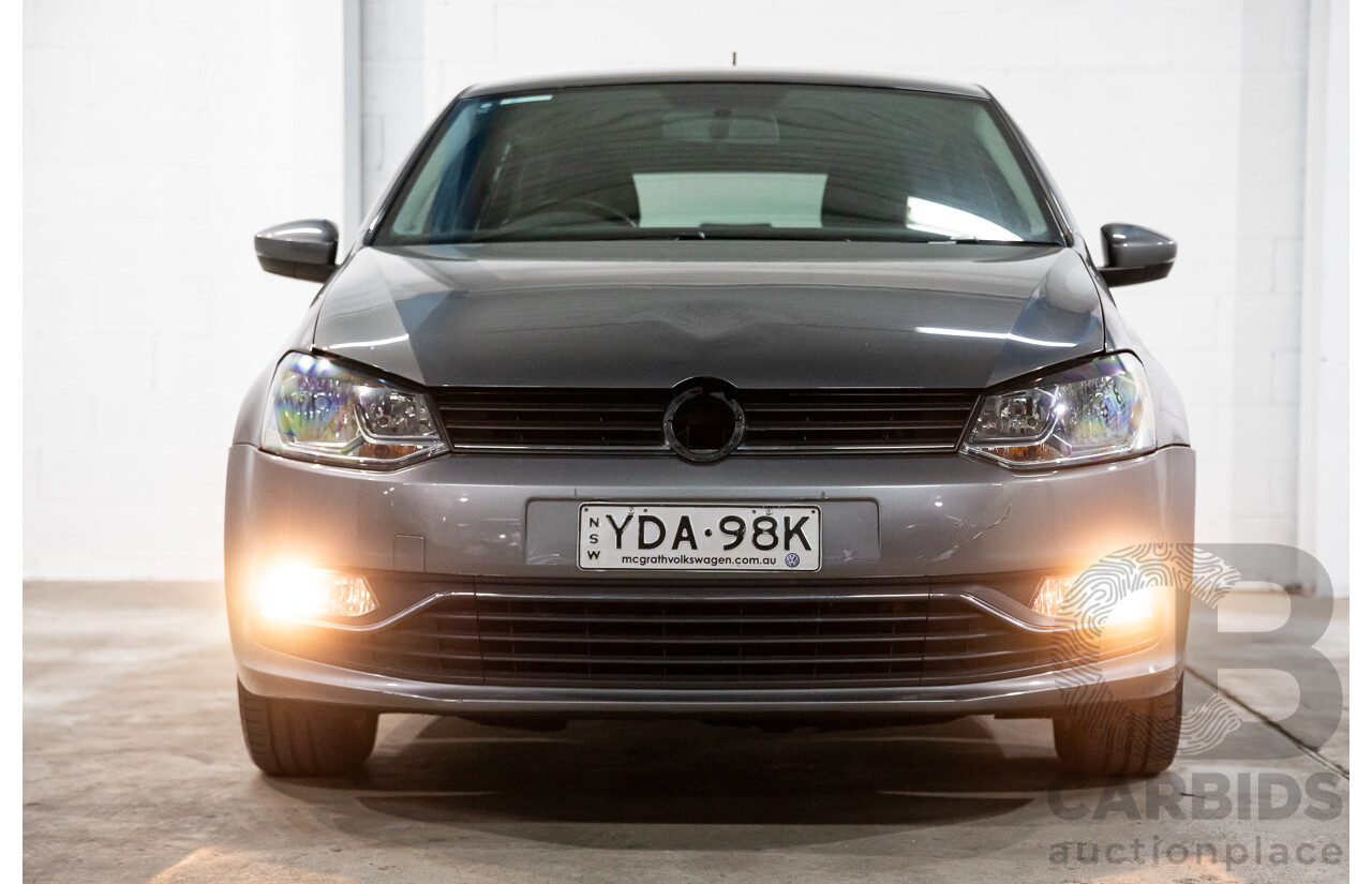12/2015 Volkswagen Polo 81 TSI Comfortline (FWD) 6R MY16 5d Hatchback Pepper Grey Metallic Turbo 1.2L
