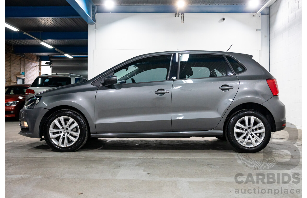12/2015 Volkswagen Polo 81 TSI Comfortline (FWD) 6R MY16 5d Hatchback Pepper Grey Metallic Turbo 1.2L