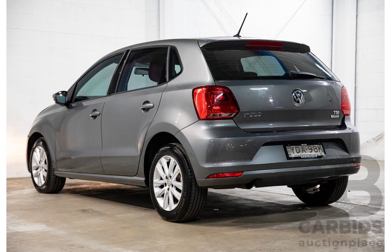 12/2015 Volkswagen Polo 81 TSI Comfortline (FWD) 6R MY16 5d Hatchback Pepper Grey Metallic Turbo 1.2L