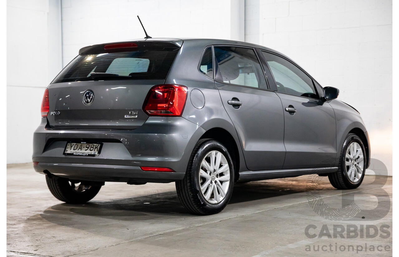 12/2015 Volkswagen Polo 81 TSI Comfortline (FWD) 6R MY16 5d Hatchback Pepper Grey Metallic Turbo 1.2L