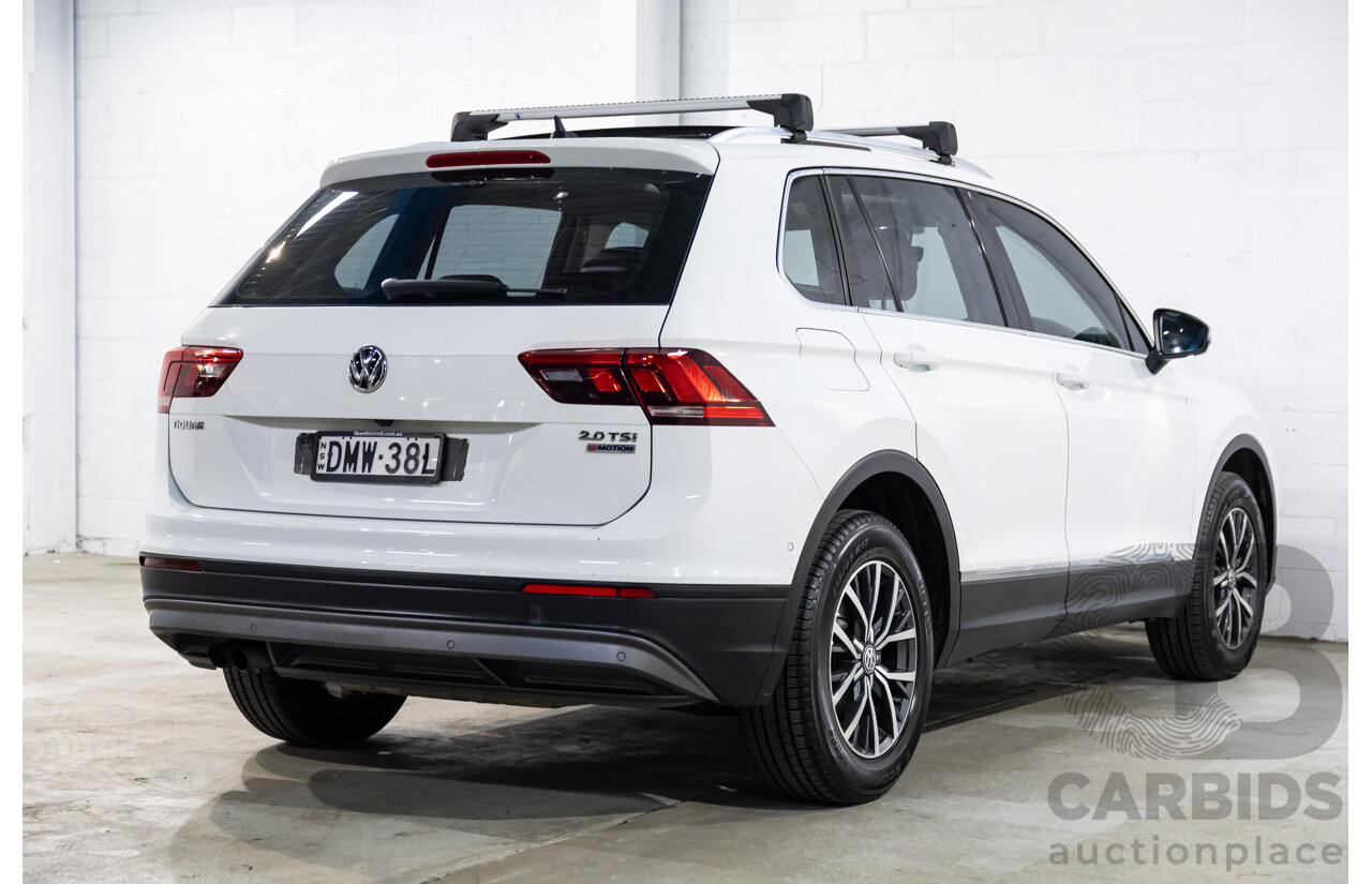 04/2017 Volkswagen Tiguan 132 TSI Comfortline (AWD) 5NA 4d Wagon Pure White Turbo 2.0L