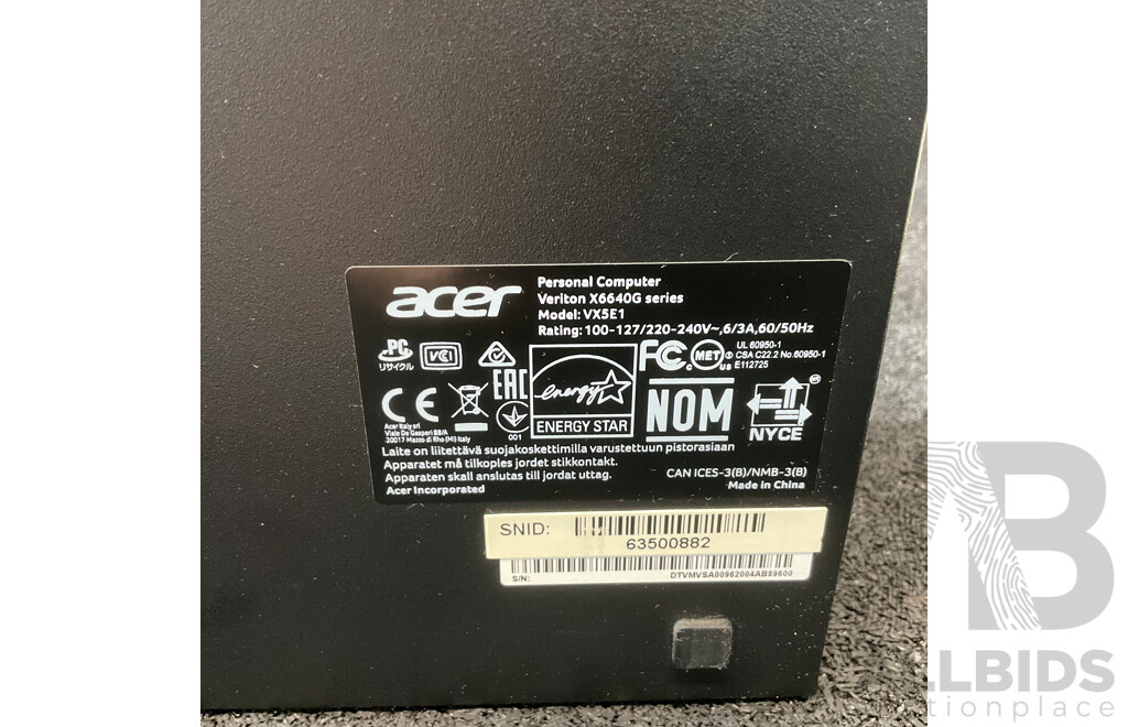 Acer Veriton (X6640G) Intel Core I5 (6500) 3.20GHz 8GB RAM CPU Desktop Computer - Lot of 2