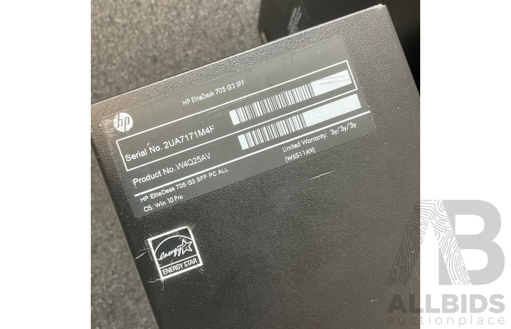HP EliteDesk 705 G3 Small Form Factor AMD PRO A8 (9600) R7, 10 Compute Cores 4C+6G CPU Desktop Computer and HP EliteDesk 800 G0 Small Form Factor Intel Core I5 (6500) 3.20GHz CPU Desktop Compute- Lot of 2