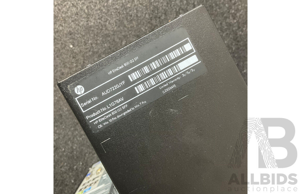 HP EliteDesk 705 G3 Small Form Factor AMD PRO A8 (9600) R7, 10 Compute Cores 4C+6G CPU Desktop Computer and HP EliteDesk 800 G0 Small Form Factor Intel Core I5 (6500) 3.20GHz CPU Desktop Compute- Lot of 2