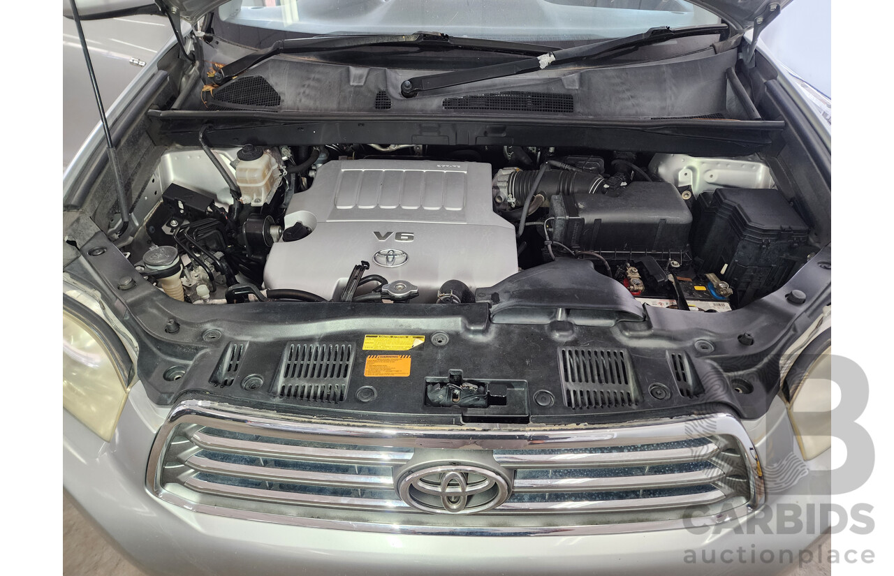 3/2008 Toyota Kluger Grande (4x4) GSU45R 4d Wagon Silver 3.5L