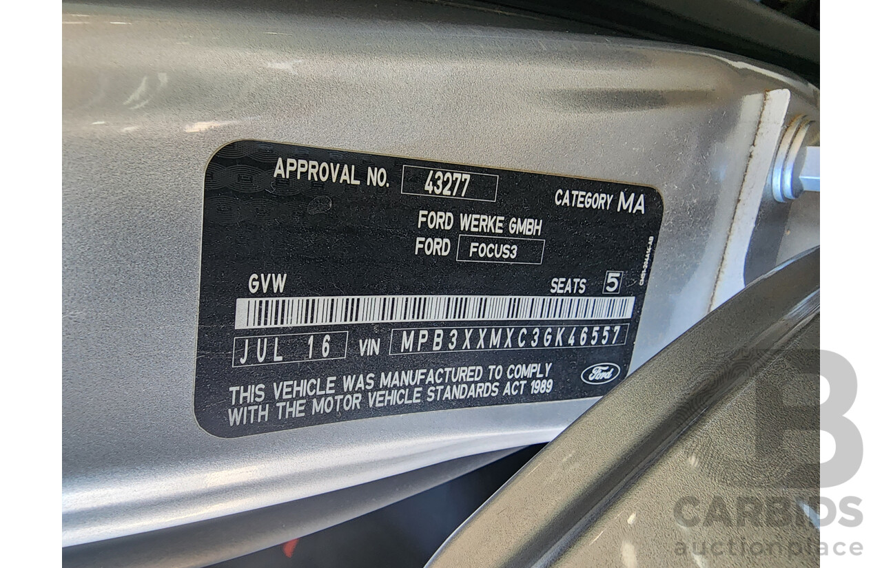 7/2016 Ford Focus Trend LZ 5d Hatchback Silver 1.5L