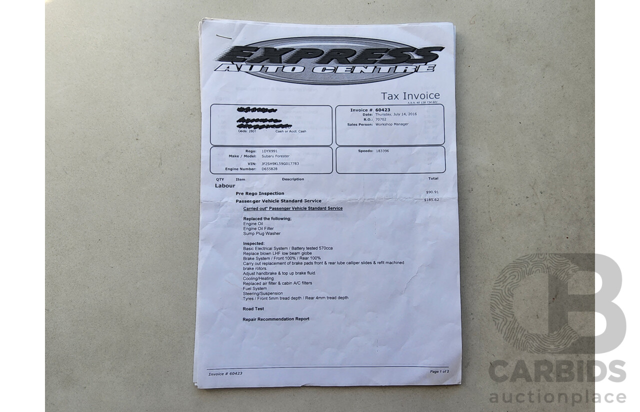 1/2009 Subaru Forester X MY09 4d Wagon Blue 2.5L