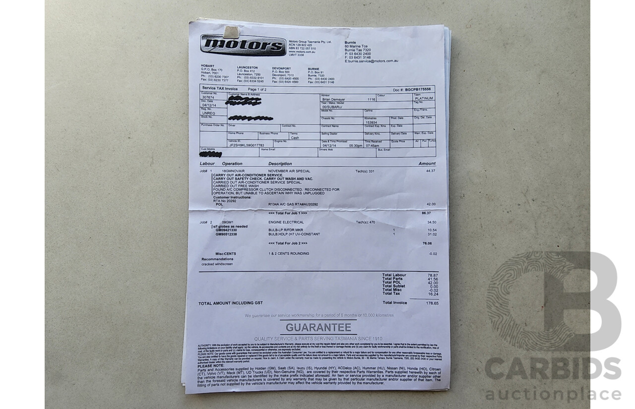 1/2009 Subaru Forester X MY09 4d Wagon Blue 2.5L