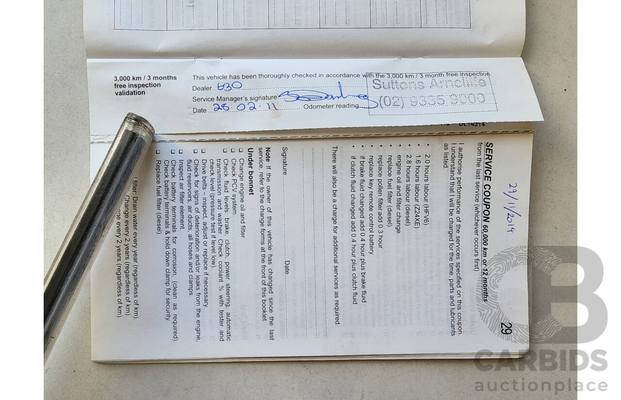 11/2010 Holden Captiva LX (4x4) CG MY10 4d Wagon White 3.2L