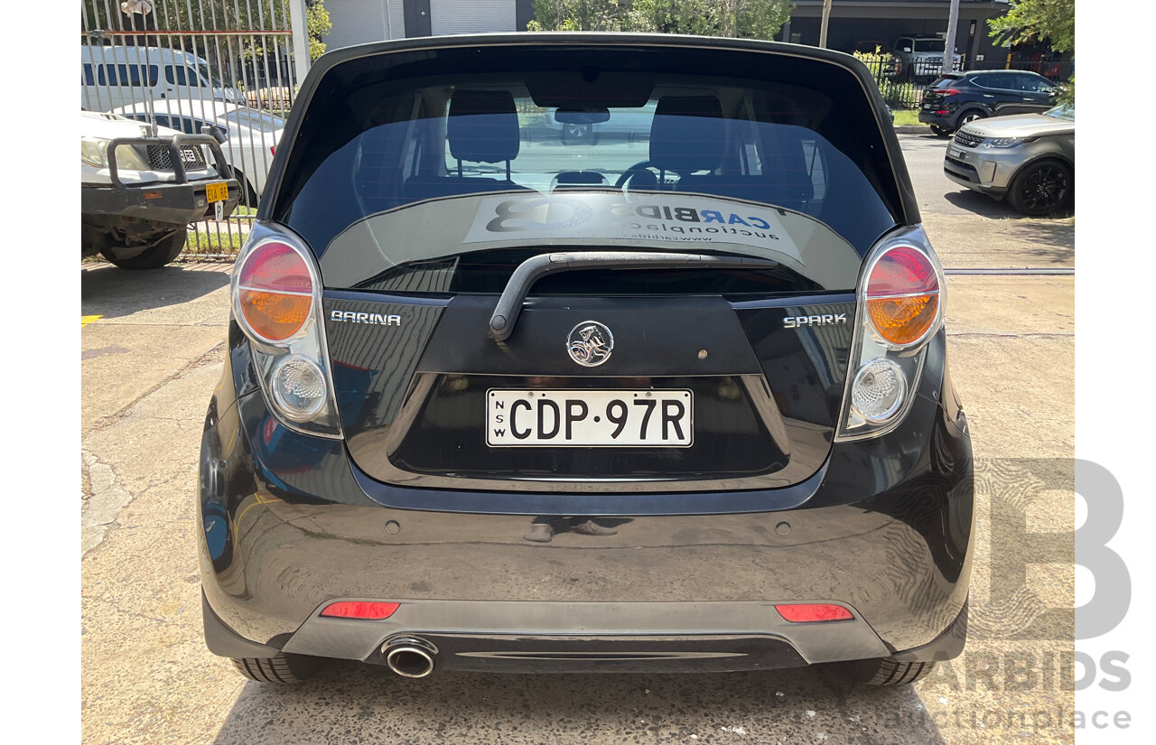 11/2011 Holden Barina Spark CDX MJ 5d Hatchback Carbon Flash Black 1.2L