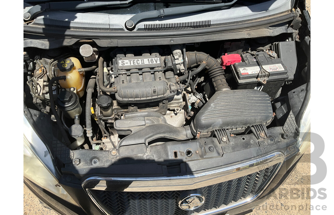 11/2011 Holden Barina Spark CDX MJ 5d Hatchback Carbon Flash Black 1.2L