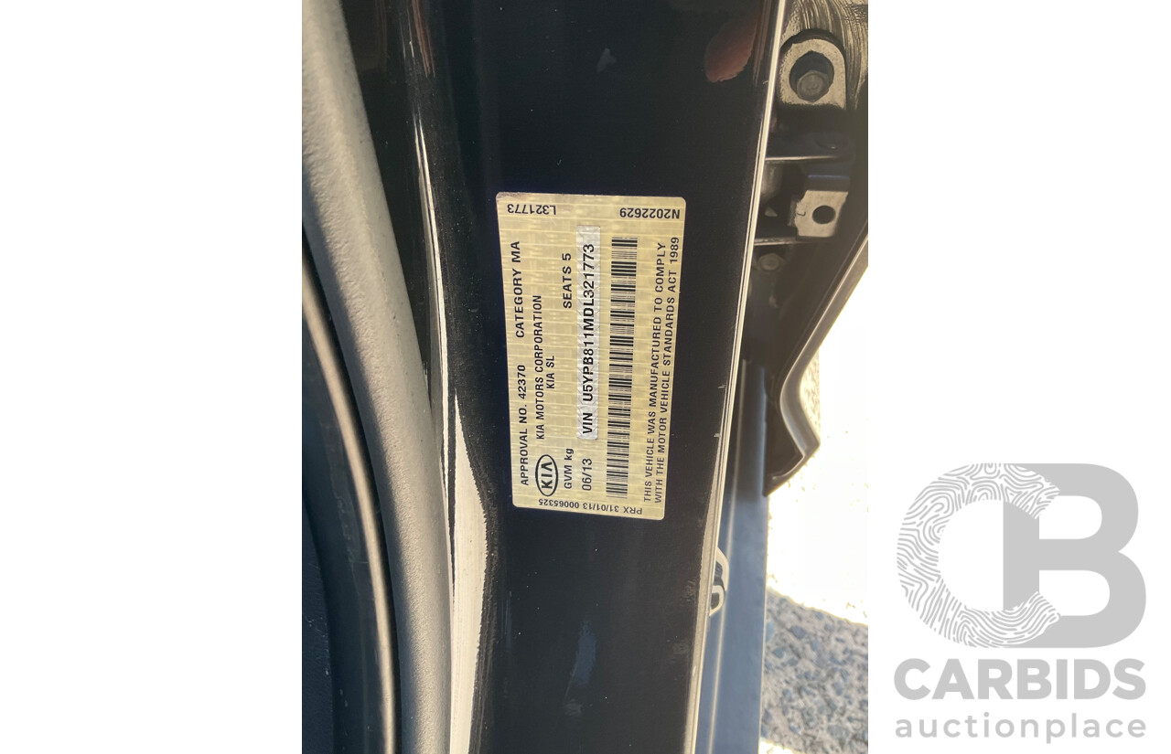 6/2013 Kia Sportage Si (FWD) SL MY13 4d Wagon Ebony Black 2.0L