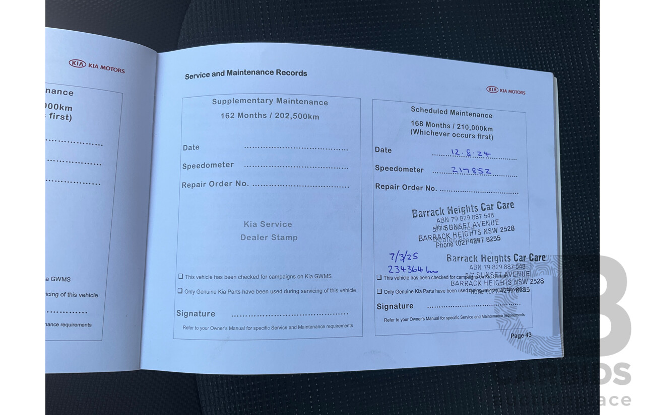 6/2013 Kia Sportage Si (FWD) SL MY13 4d Wagon Ebony Black 2.0L