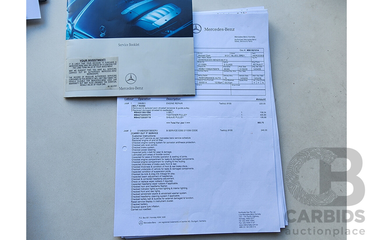 3/2005 Mercedes-Benz E350 Avantgarde 211 4d Sedan Blue 3.5L