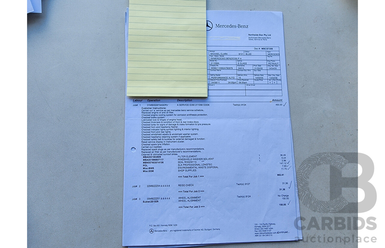 3/2005 Mercedes-Benz E350 Avantgarde 211 4d Sedan Blue 3.5L