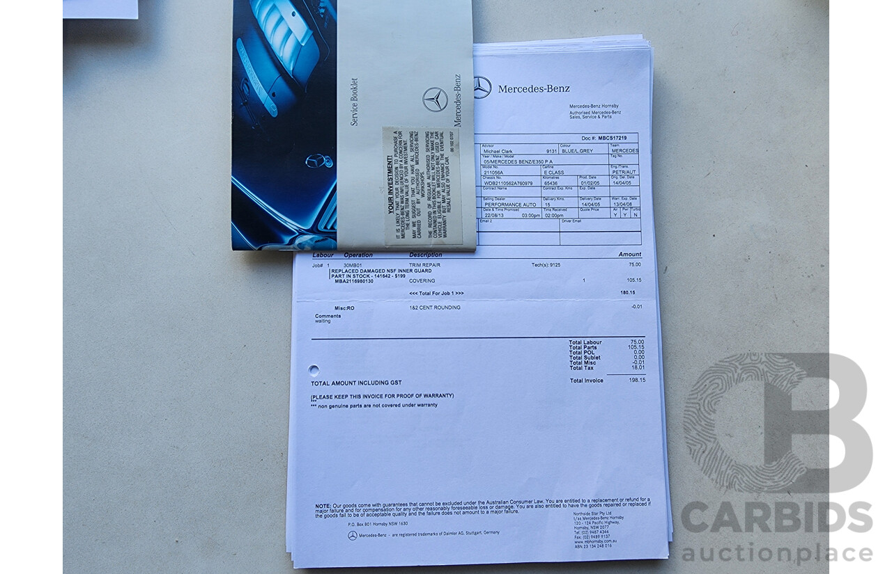 3/2005 Mercedes-Benz E350 Avantgarde 211 4d Sedan Blue 3.5L