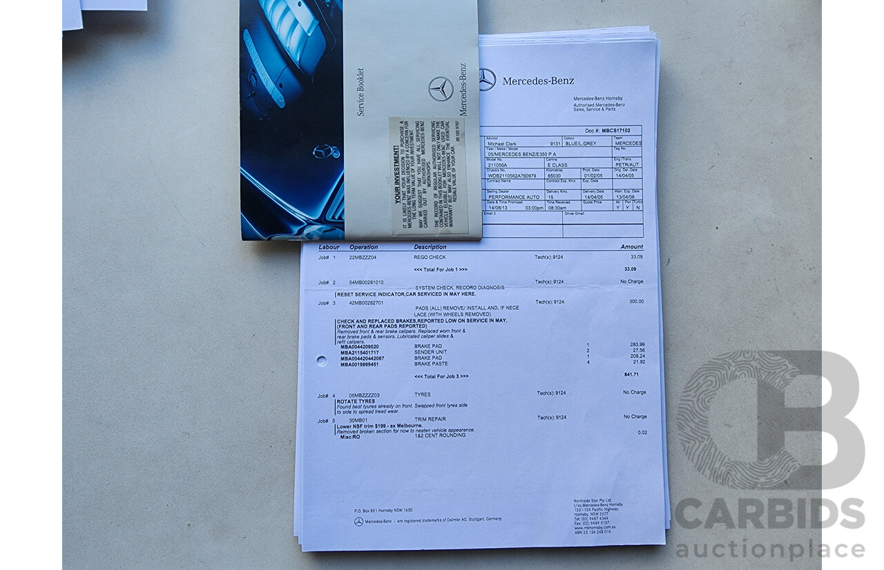 3/2005 Mercedes-Benz E350 Avantgarde 211 4d Sedan Blue 3.5L