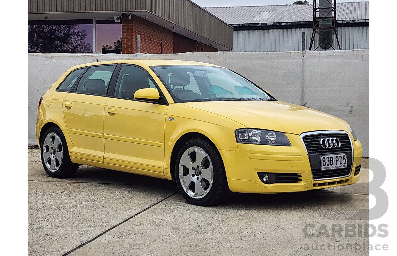 6/2006 Audi A3 Sportback 2.0 FSI Ambition 8P 5d Hatchback Yellow 2.0L