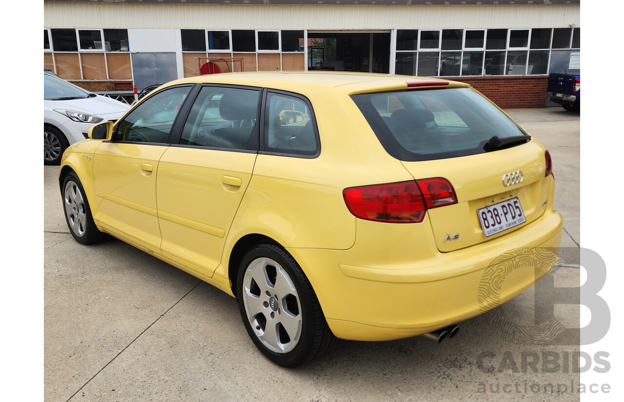 6/2006 Audi A3 Sportback 2.0 FSI Ambition 8P 5d Hatchback Yellow 2.0L