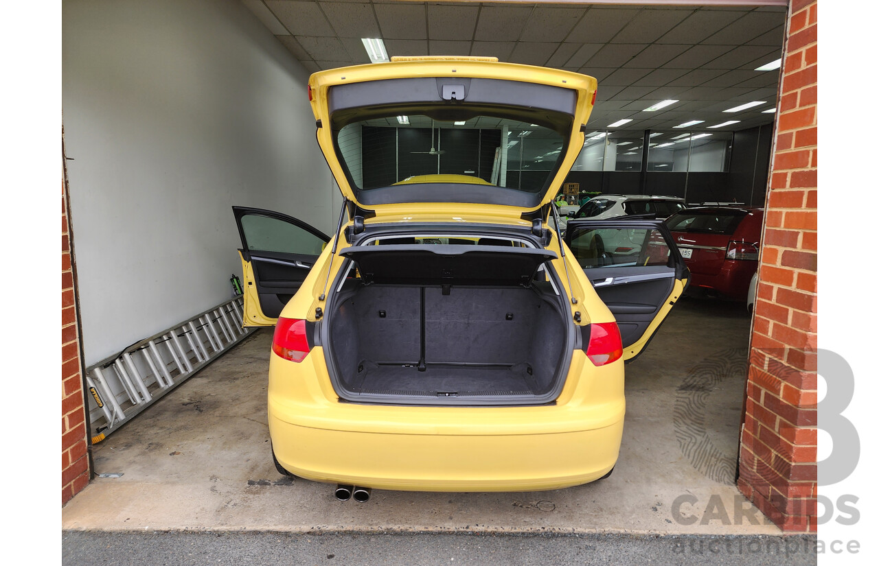 6/2006 Audi A3 Sportback 2.0 FSI Ambition 8P 5d Hatchback Yellow 2.0L