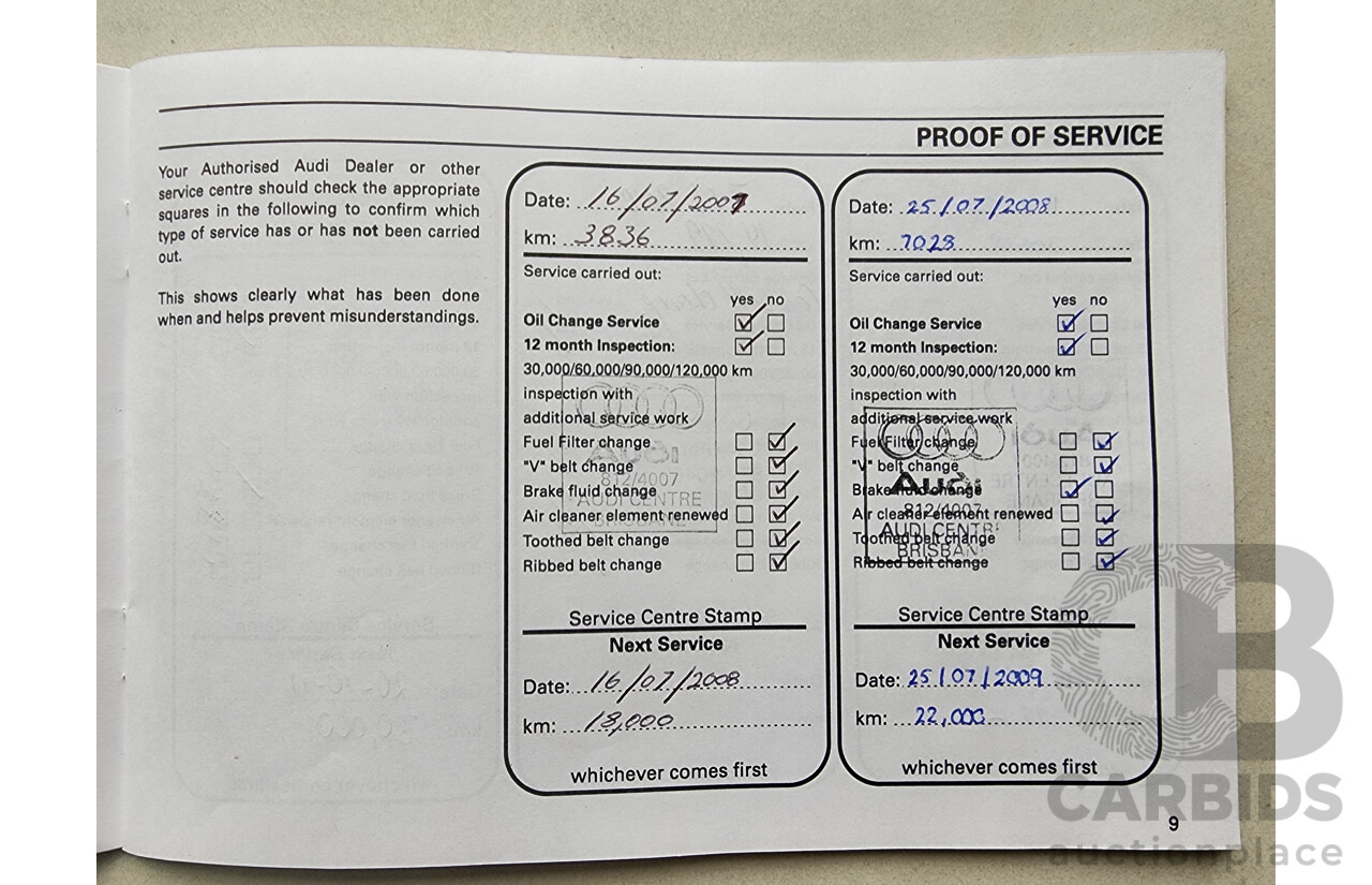 6/2006 Audi A3 Sportback 2.0 FSI Ambition 8P 5d Hatchback Yellow 2.0L