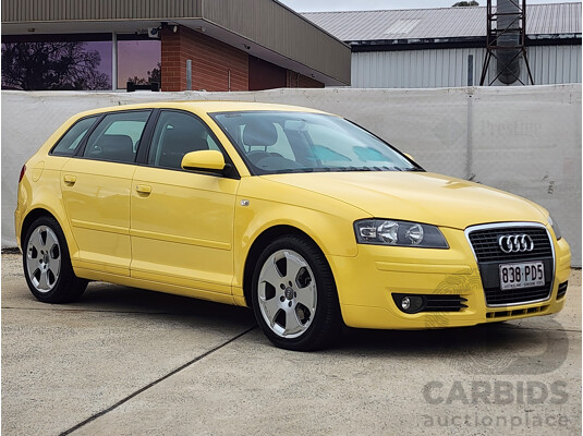 6/2006 Audi A3 Sportback 2.0 FSI Ambition 8P 5d Hatchback Yellow 2.0L