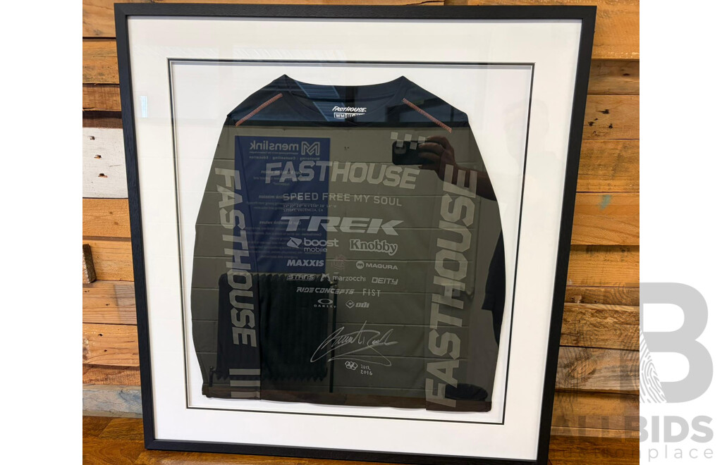 Framed Caroline Buchanan Signed BMX Shirt