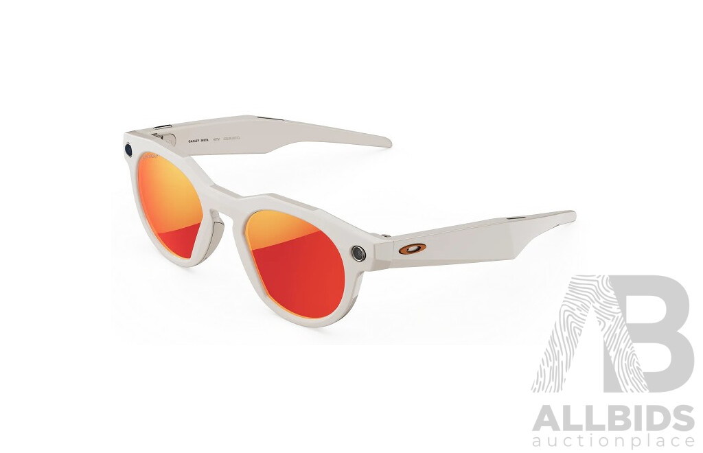 L23 - Oakley Women's Meta HSTN Glasses Warm Grey Frames with Prizm Ruby Lens