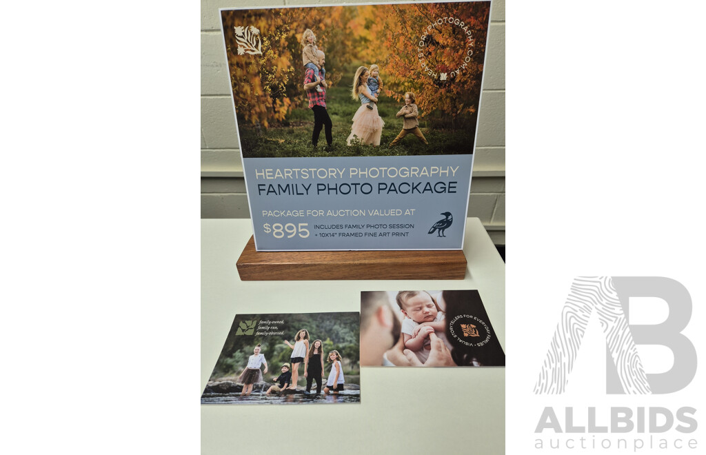 Family Photography Session Including a 10 x 14