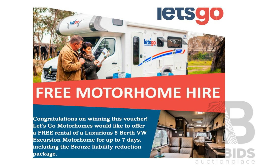 L48 - Jayco Motorhome Hire for 7 days