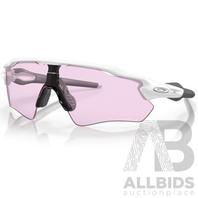 L44 - Oakley Women's Radar EV Path Glass in Matte White with Prizm Low Light Lens