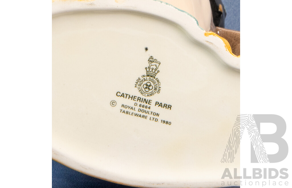 Vintage Royal Doulton Porcelain Character Jug, Catherine Parr D.6664