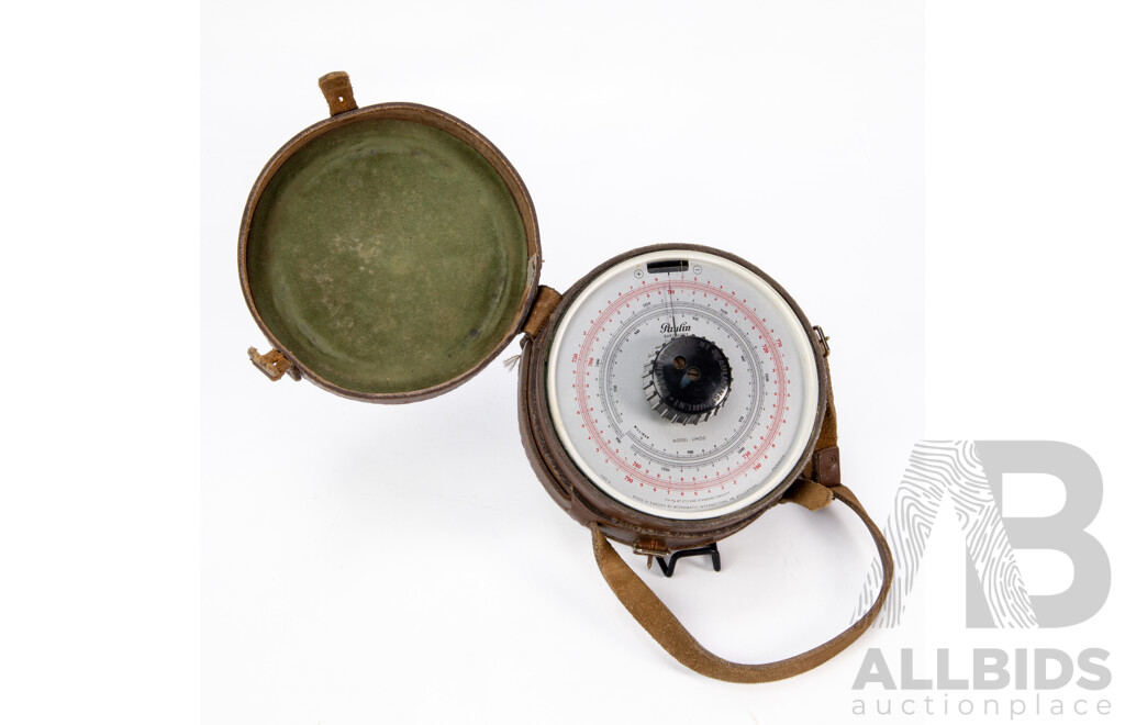 Vintage Paulin Linod Barometer with Leather Case